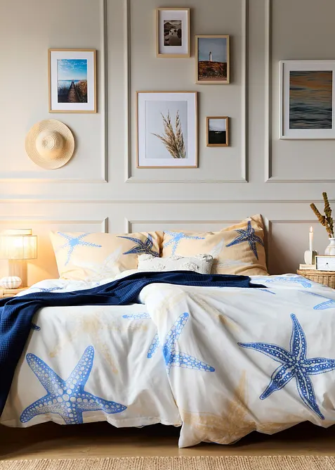 Dekbedovertrek met zeesterren, bonprix