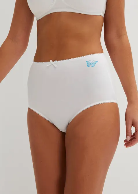 Tailleslip met biologisch katoen (set van 3), bonprix