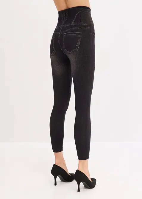 Corrigerende naadloze legging in denim look, sterk corrigerend, bonprix