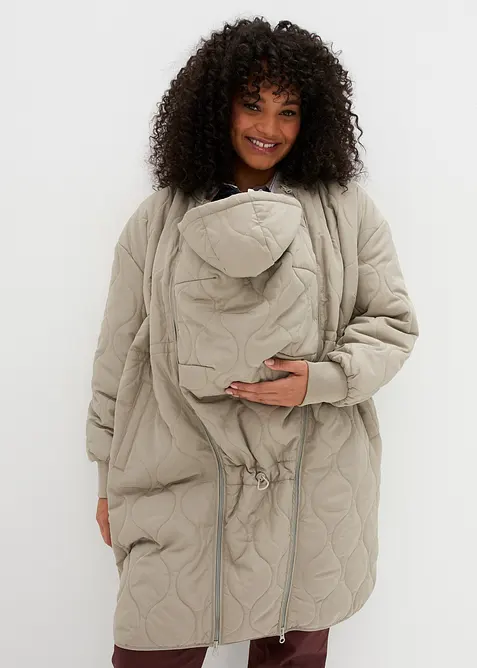 Lange, gewatteerde zwangerschapsjas/draagjas, bonprix