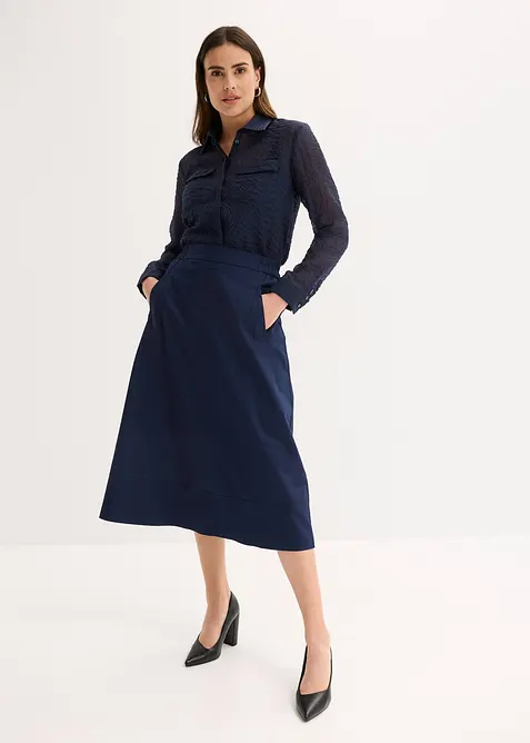 Transparante blouse met structuur, bonprix