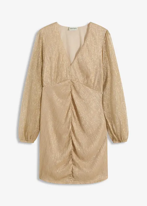 Mini jurk met rimpels, bonprix