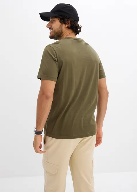 T-shirt met V-hals (set van 3), bonprix