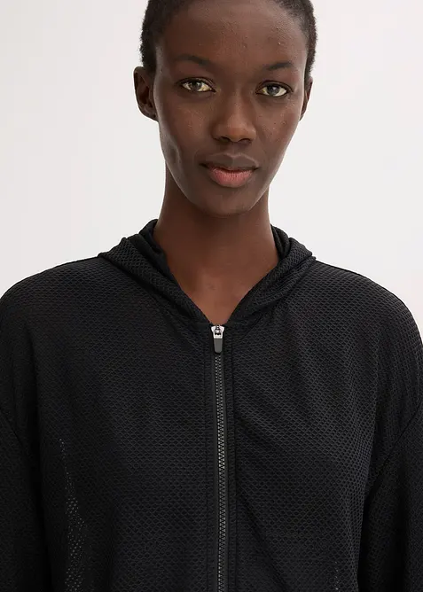 Transparante outdoor oversized jas van mesh, bonprix