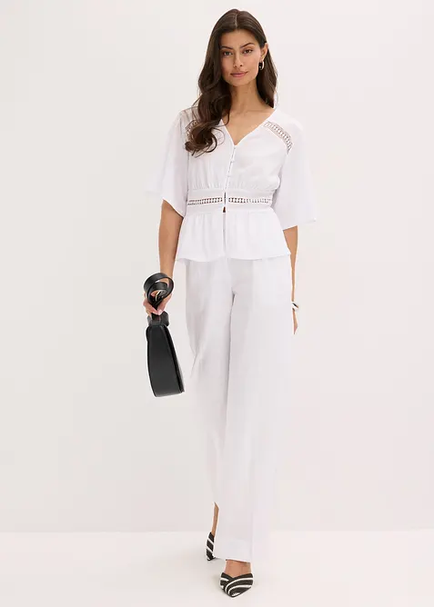 Shirt tuniek met kant, bonprix