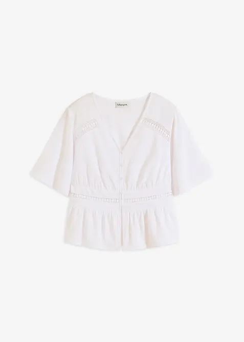 Shirt tuniek met kant, bonprix