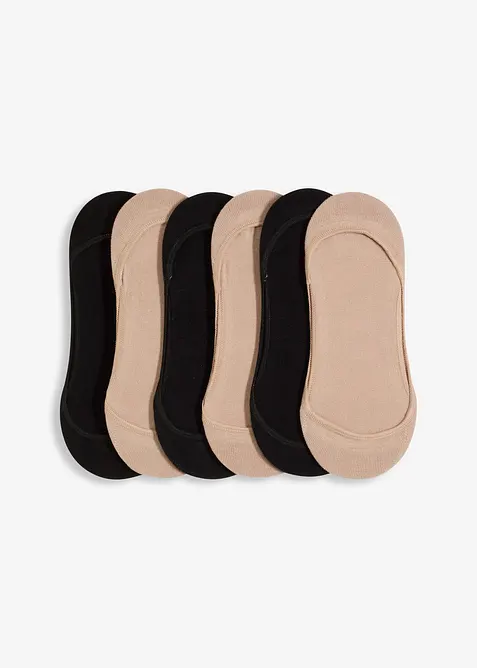 Kousenvoetjes met ballerina fit (6 paar), bonprix