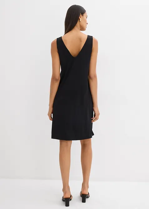 Jurk met spaghettibandjes en V-hals, bonprix