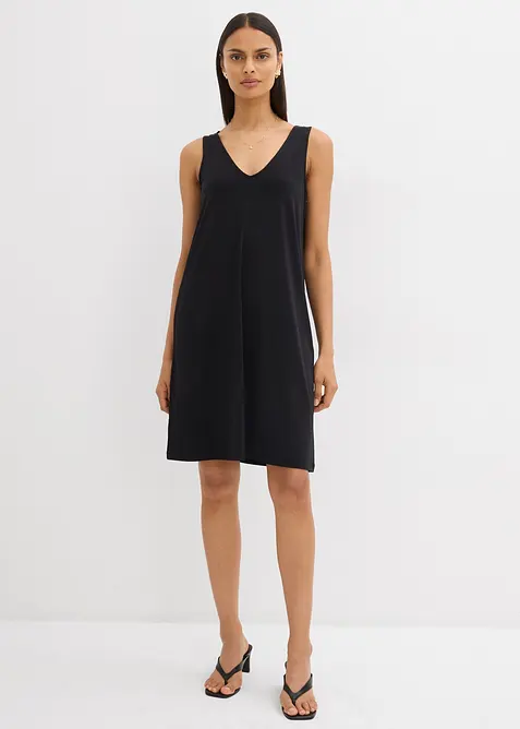 Jurk met spaghettibandjes en V-hals, bonprix