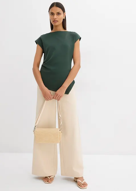 Asymmetrische top van comfortabele scuba, bonprix