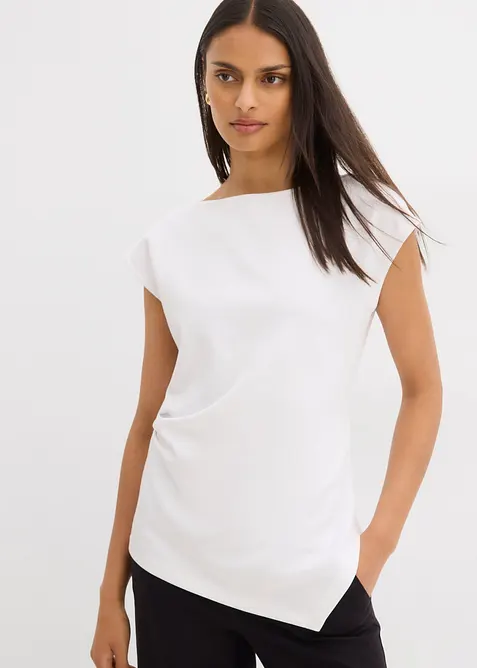Asymmetrische top van comfortabele scuba, bonprix