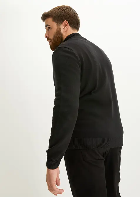 Vest met opstaande kraag en gerecycled katoen, bonprix