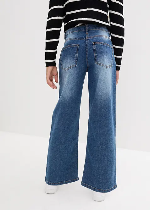 Wide leg jeans mid waist, bonprix