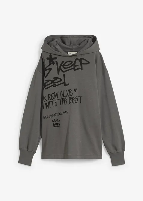 Oversized hoodie van katoen met graffiti print, bonprix