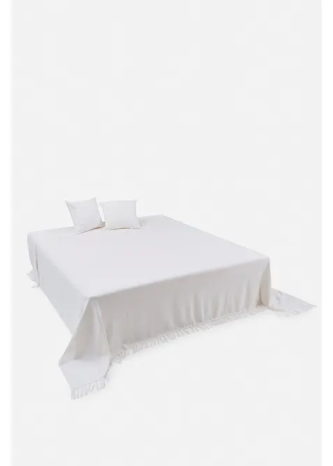 Plaid met franjes, bonprix