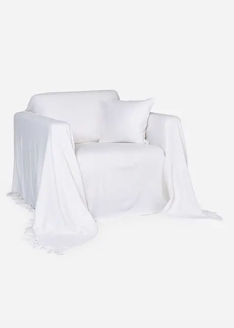 Plaid met franjes, bonprix