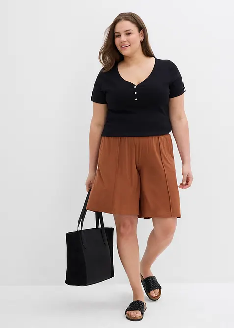 Jersey bermuda met comfortband, bonprix