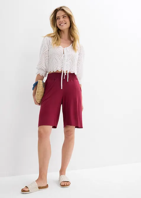 Wijde jersey bermuda in een viscosemix, bonprix