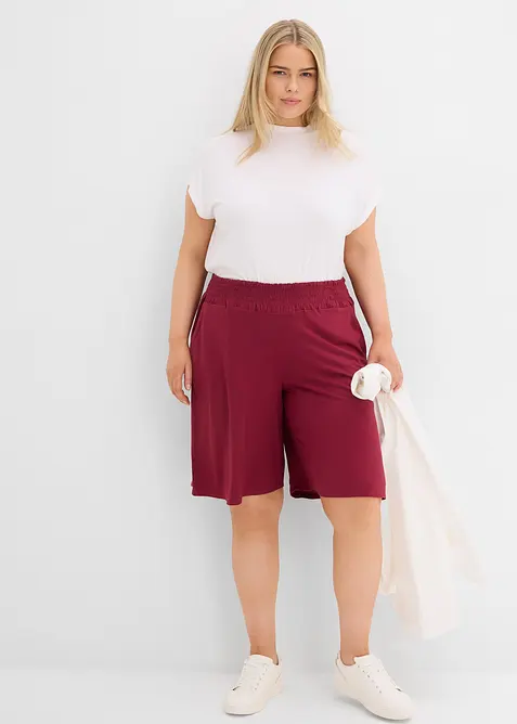 Wijde jersey bermuda in een viscosemix, bonprix