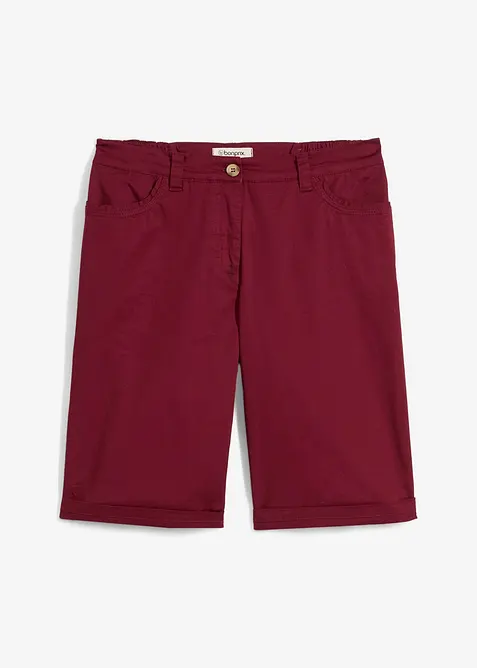 Katoenen papertouch bermuda met comfortband, bonprix