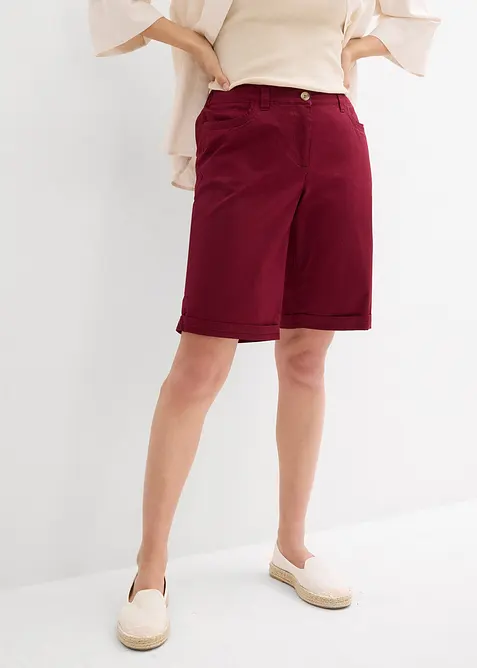 Katoenen papertouch bermuda met comfortband, bonprix