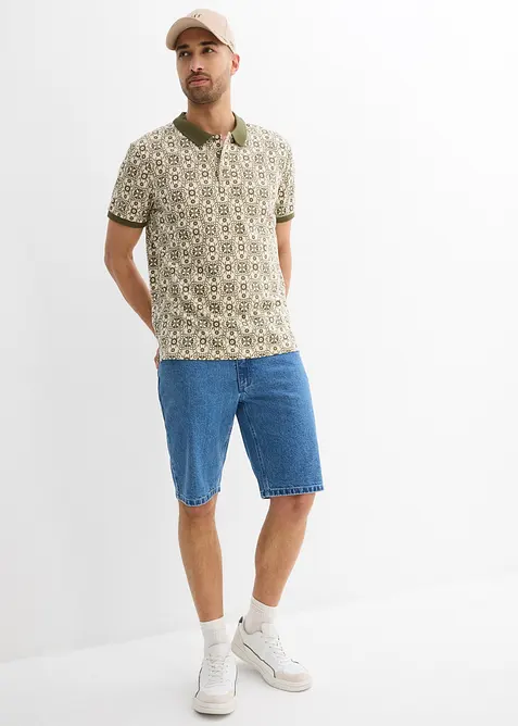 Poloshirt met korte mouwen van biologisch katoen, bonprix