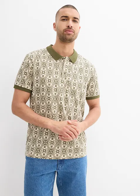 Poloshirt met korte mouwen van biologisch katoen, bonprix