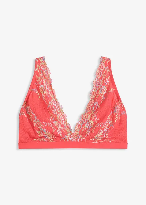 Bralette zonder beugels en met multicolor kant, bonprix