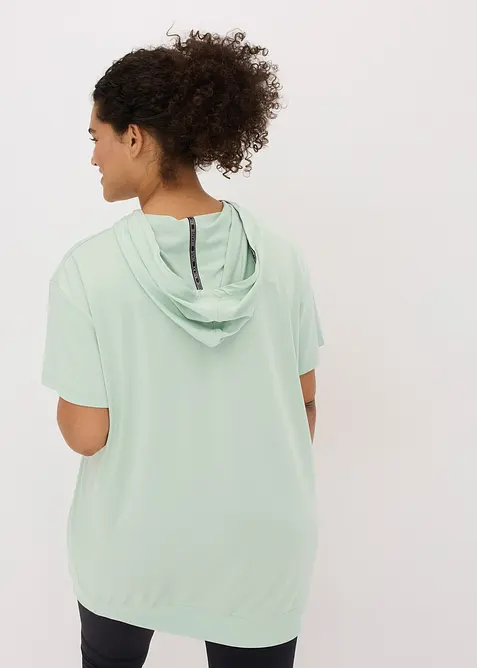 Oversized sportshirt met capuchon, sneldrogend, bonprix