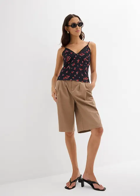 Spaghetti top van mesh, bonprix