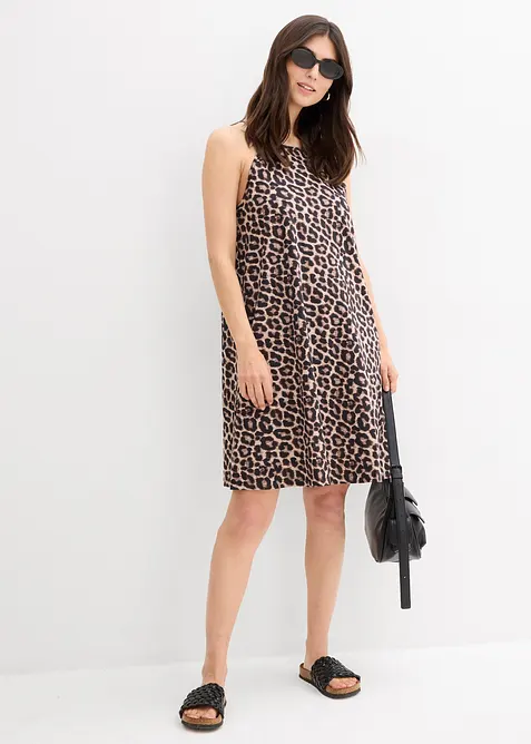 Jurk van katoen met luipaardprint, bonprix
