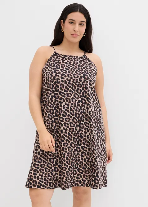 Jurk van katoen met luipaardprint, bonprix