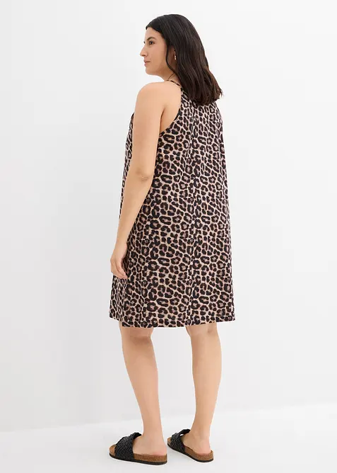 Jurk van katoen met luipaardprint, bonprix