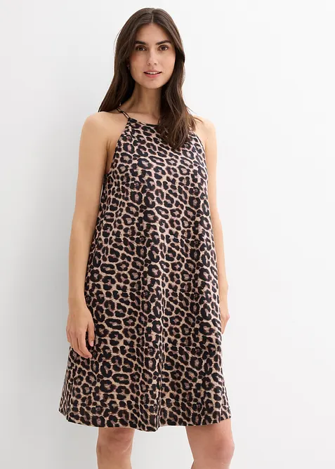 Jurk van katoen met luipaardprint, bonprix