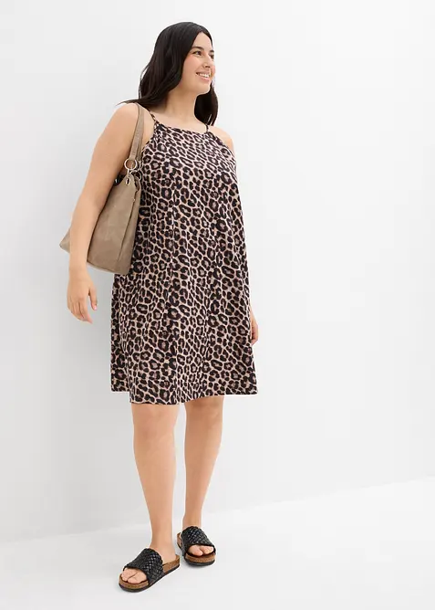 Jurk van katoen met luipaardprint, bonprix