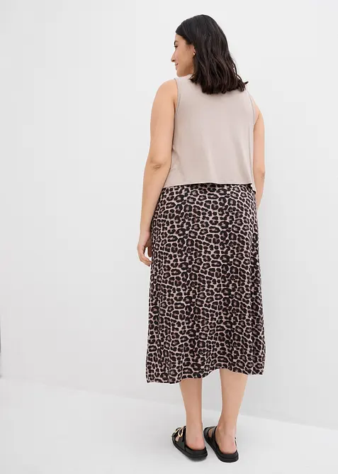 Maxi shirtjurk in layerlook van viscose, bonprix