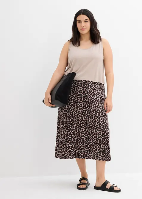 Maxi shirtjurk in layerlook van viscose, bonprix