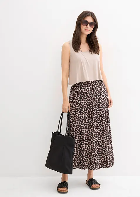 Maxi shirtjurk in layerlook van viscose, bonprix
