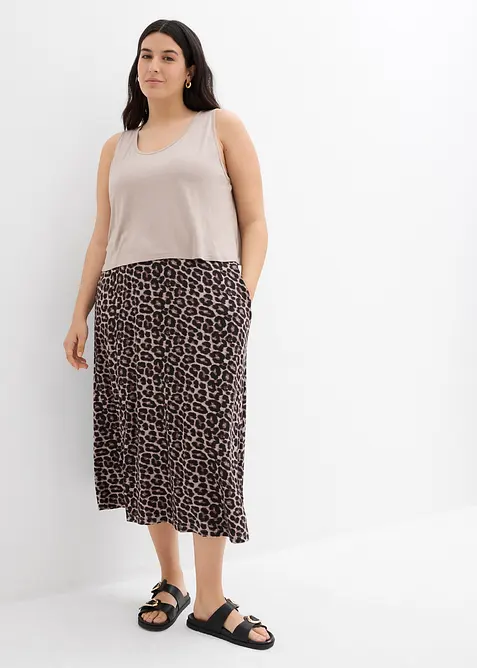 Maxi shirtjurk in layerlook van viscose, bonprix