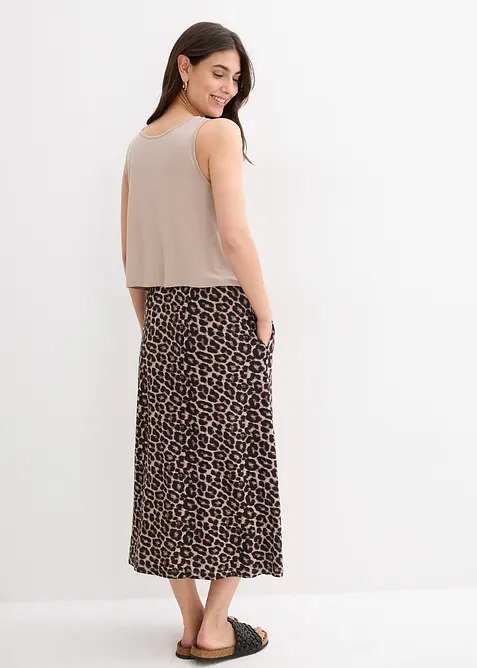 Maxi shirtjurk in layerlook van viscose, bonprix