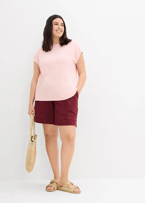 Wijde sweat short in een katoenmix, bonprix