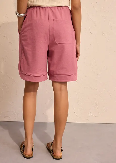 Wijde sweat short van een katoenmix, bonprix