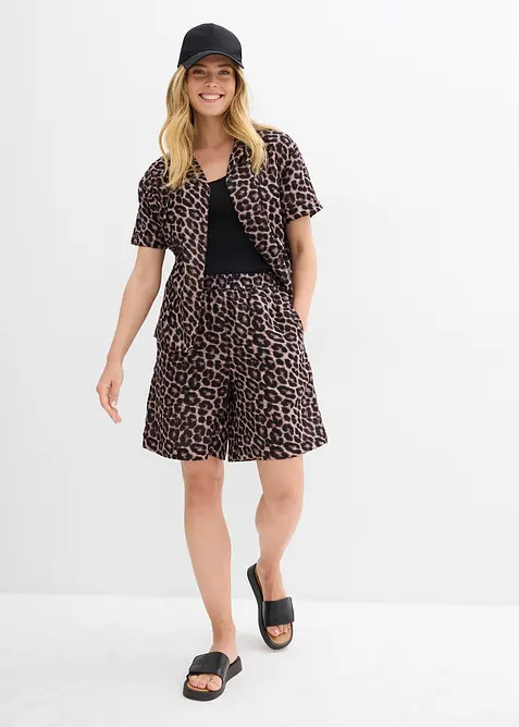 Wijde short van mousseline, bonprix