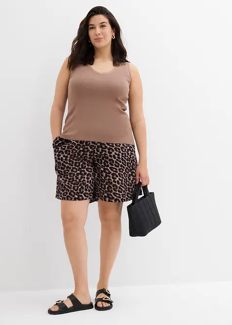 Wijde short van mousseline, bonprix