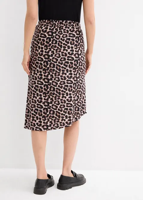 Rok met luipaardprint en split, bonprix