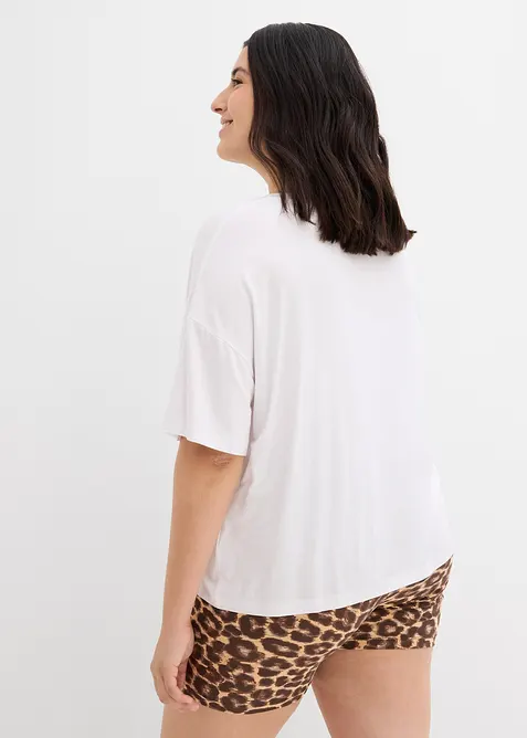 Cropped T-shirt met oversized schouders, bonprix
