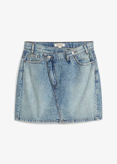 Spijkerrok met een asymmetrische band, bonprix