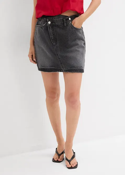 Spijkerrok met een asymmetrische band, bonprix