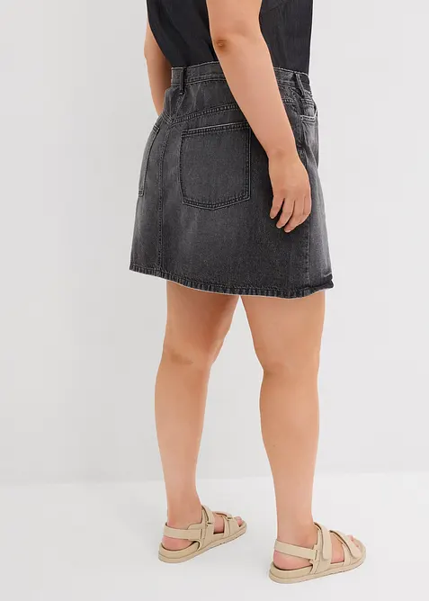 Spijkerrok met een asymmetrische band, bonprix