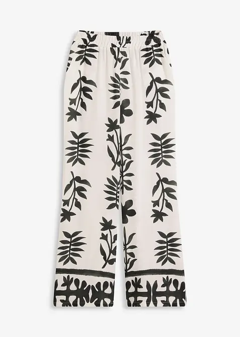 Gedessineerde broek van soepele viscose, bonprix